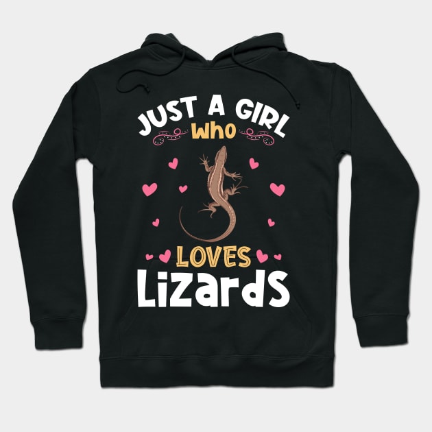 Just a Girl who Loves Lizards Gifts Hoodie by aneisha